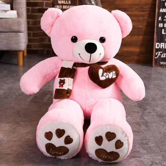 Doudou ours rose