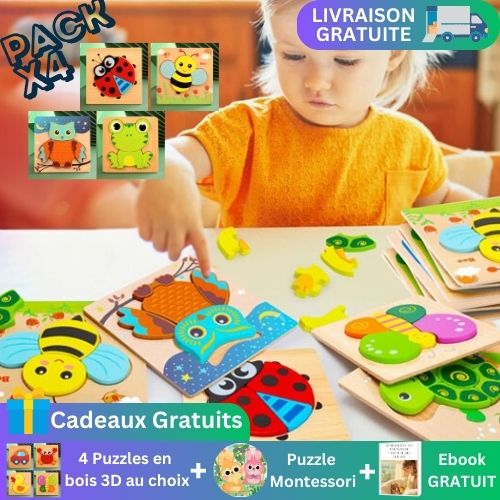 Puzzle en bois 3D - Twinkles & Winkles