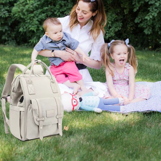 Sac a langer beige maman et enfants